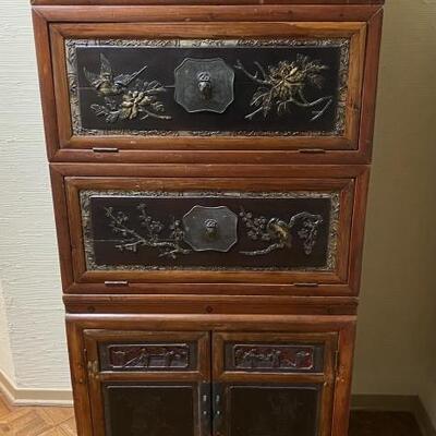 Antique 19th C Chinese Stacking Dowry Chest