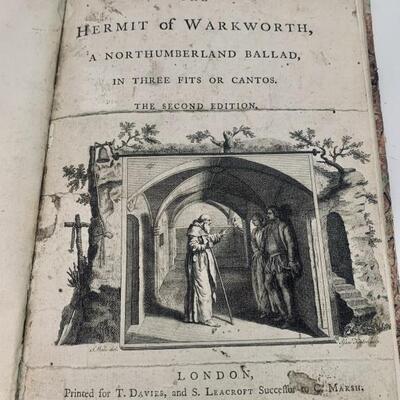 Antique (1771) Book: THE HERMIT OF WARKWORTH
This was a second edition, printed in London 
From the Private Library of BJ & Gloria...