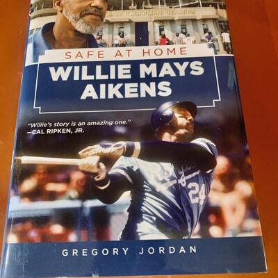 Safe at Home Book Signed by Willie Mays Aikens