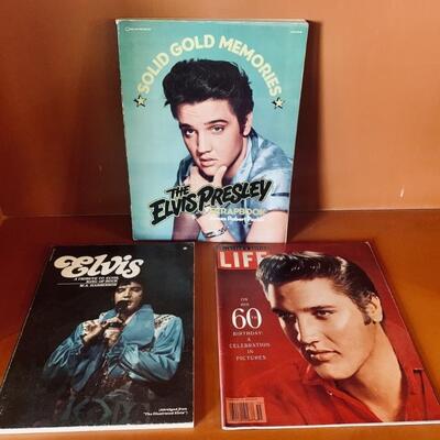 (3) Elvis Books and a Magazine from the Collection