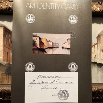 Aldo Marangoni. Venice. Original Oil on Canvas.