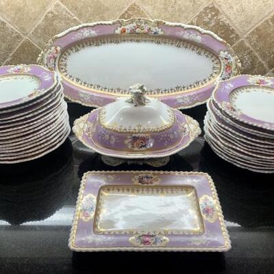 Antique English China Set Marked Chamberlains