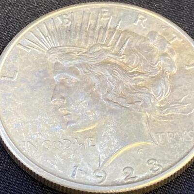 1923-S Silver Peace Dollar AU