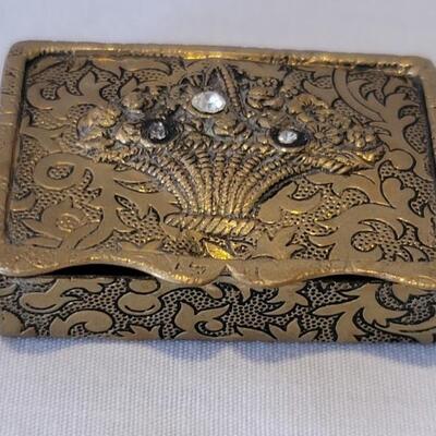 Vintage Brass Pill Box