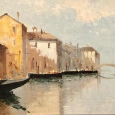 Aldo Marangoni. Venice. Original Oil on Canvas.