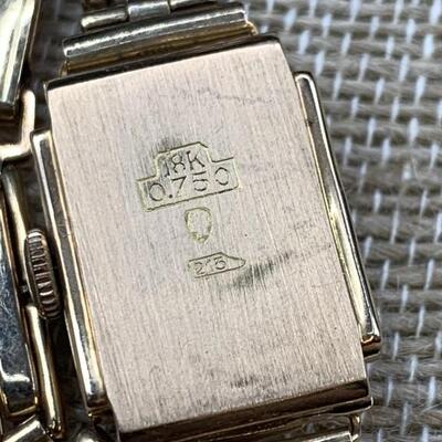 18k Gold Ladiesâ€™ Wrist Watch with 14k Gold
Bracelet Band 17.45g Total Weight