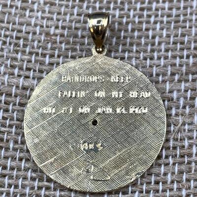 14k Gold â€˜Raindrops Keep Falling on My Headâ€™ #1
June 13, 1970 Signed BJ Thomas Gold Record Pendant
3.74g