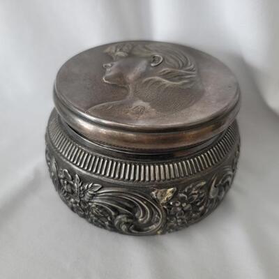Quadruple Silver Plate Trinket Box by Wm Rodgers