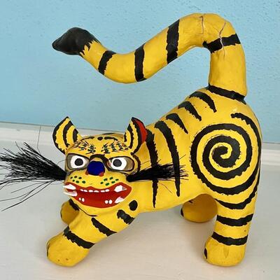 Raised-Rear Pose of the Koshidaka Tora, Japan In the style of the Miharu Hariko Papier-MÃ¢chÃ© Figures that are a centuries-old craft...