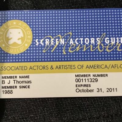 Movie script from 'Jakeâ€™s Corner' in which BJ
plays 'Doc' and his SAG card