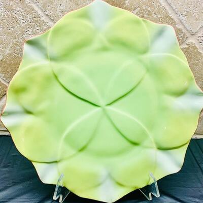 Yellowish Green Raised Flower Petal 12in Platter
A Mustardseed & Moonshine Original