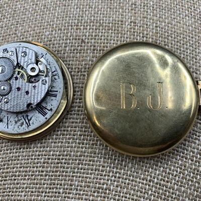 14k Gold Engraved â€˜BJâ€™ Watch Case Given to BJ Thomas By Wife Gloria - Case By Monnier 17.59 g - Watch parts included but are not gold