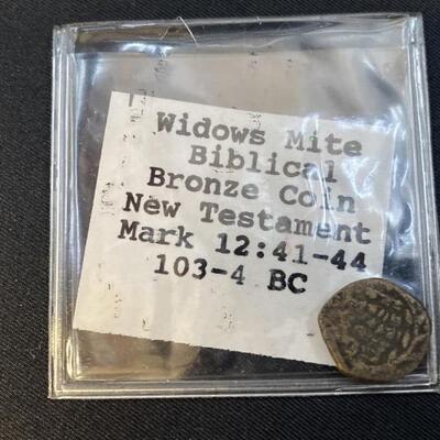 Widows Mite Biblical Bronze Coin New Testament
