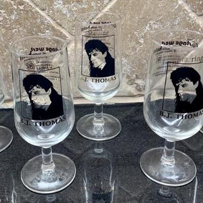 (5) BJ Thomas Bar Glasses from Hotel in Ontario