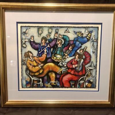 Michael Kachan. EIFFEL SONG. Seriolithograph in
Color, 133/350. Signed by artist. 15.5 x 13. 25 x 23 framed. COA attached.