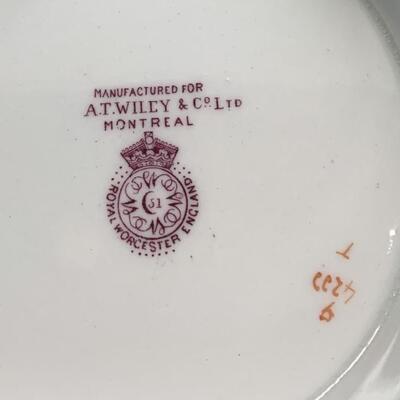 Royal Worcester Round Lidded Bowl on Underplate