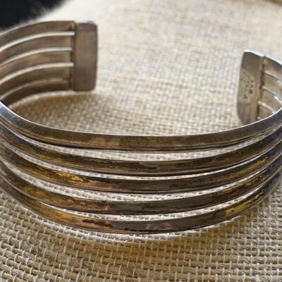 Sterling Silver Taxco Mexico Cuff Bracelet