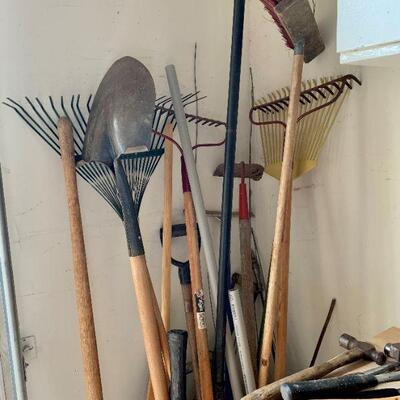 Large selection of yard and garden tools