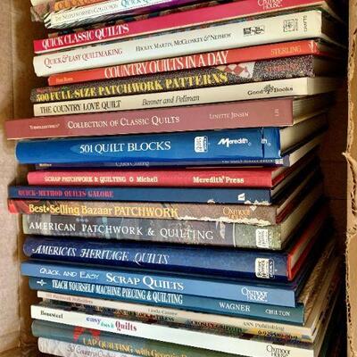 Large assortment of quilting and craft books
