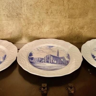 (3) Vintage Commemorative Plates, Broadway Baptist Church in Fort Worth, Texas from 1882-1952