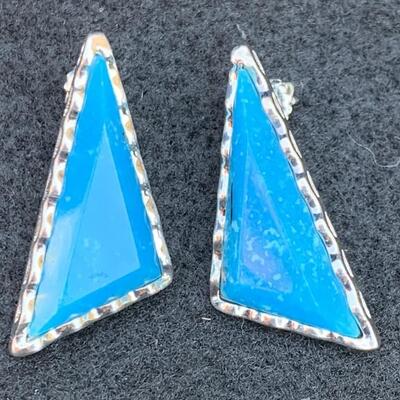 Sterling Silver and Turquoise Earrings by Jay King Hallmarked DTR