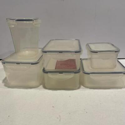 (6) Locking Lid Food Storage Containers