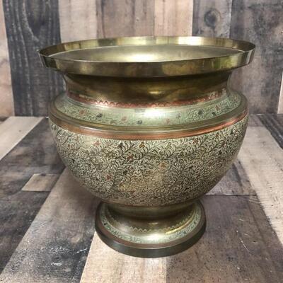 Vintage Brass Persian Urn Style Vase