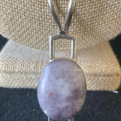 Sterling Silver and Polished Stone Necklace by Jay King Hallmark DTR
