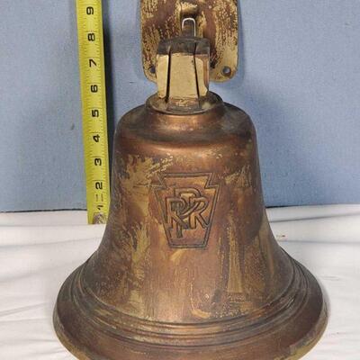 Train Style Bell with Pennsylvania Railroad Emblem Embossed in Front