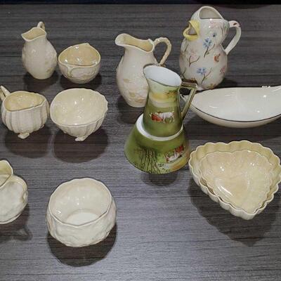 Black Mark Belleek and Roual Bayreuth Cream and Sugars and More