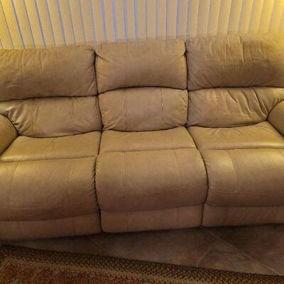 very nice sofa appears to be leather