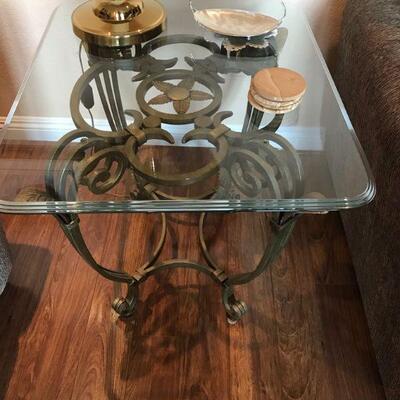 Glass Top Wrought Iron Side Table (1)
28