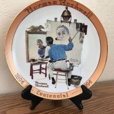 Norman Rockwell plates with original box and COA