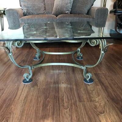 Glass Top Wrought Iron Table
40