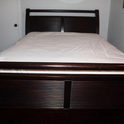 queen sized sleigh bed. Mattress not included