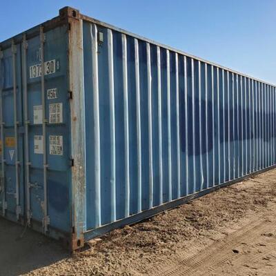 100 â€¢ 40' High Cube Shipping Container contents not included. Buyer is responsible for removal and transport of the container. 