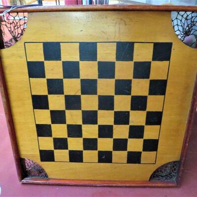 Antique ARCH ARENA Checker Board Game