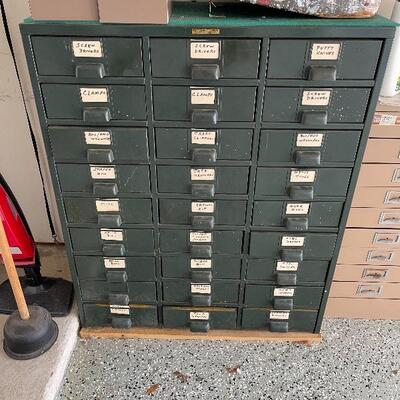 antique 27 drawer file cabinet