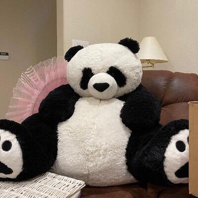 large stuffed panda bear
