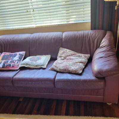 Leather Sofa $75