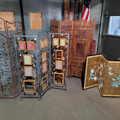 Various folding panel room dividers