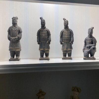 Antique Asian Terra Cotta Qin Shi Huang Soilders