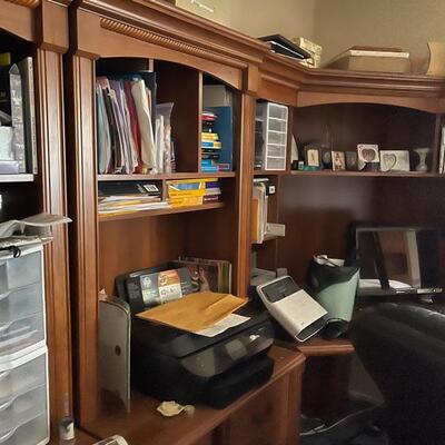 Office area packed with supplies - 