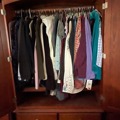 Clothing in each closet and cupboard throughout many are new 