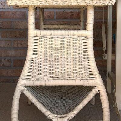 Wicker Patio End Table 23" H x 15" W x 24.5" D ~ $40.00