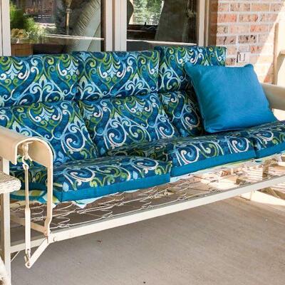 Vintage Metal Porch Glider with Spring Seating. Great Condition! 30" H x 76" W x 32" D ~ $520.00