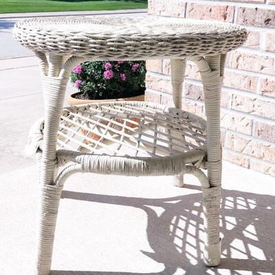 Round Wicker Patio End Table ~ $30.00
20.5" H x 21" Diameter