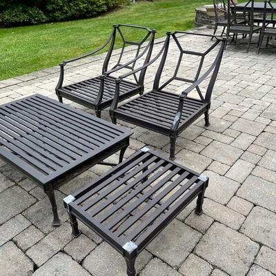 wrought Iron chairs with pads