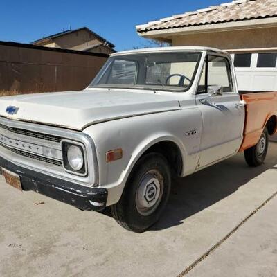 #108 • Chevrolet C10 Short Bed Pick Up: Has LS Engine VIN: CE139Z878162 Plate No: 44611F Contents Not Included.