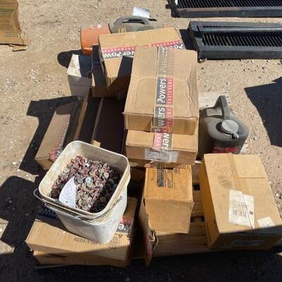 #1145 â€¢ Boxes Of Drive Pins, Light Bulbs, Fire Protection Equipment & A Dispos-oil Can

